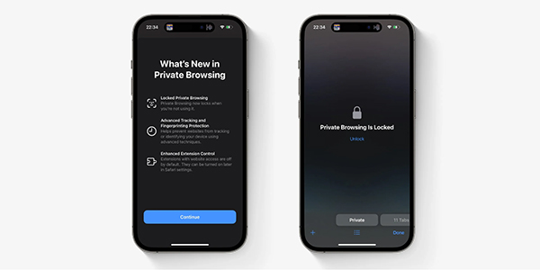 iPhone 15 iOS 17 khóa trình duyệt riêng tư